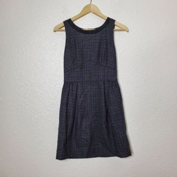 J. Crew Dresses & Skirts - J.Crew Wool Sleeveless Pleated Plaid Dress Size 00